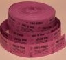 Large Pink Bingo Ticket Roll